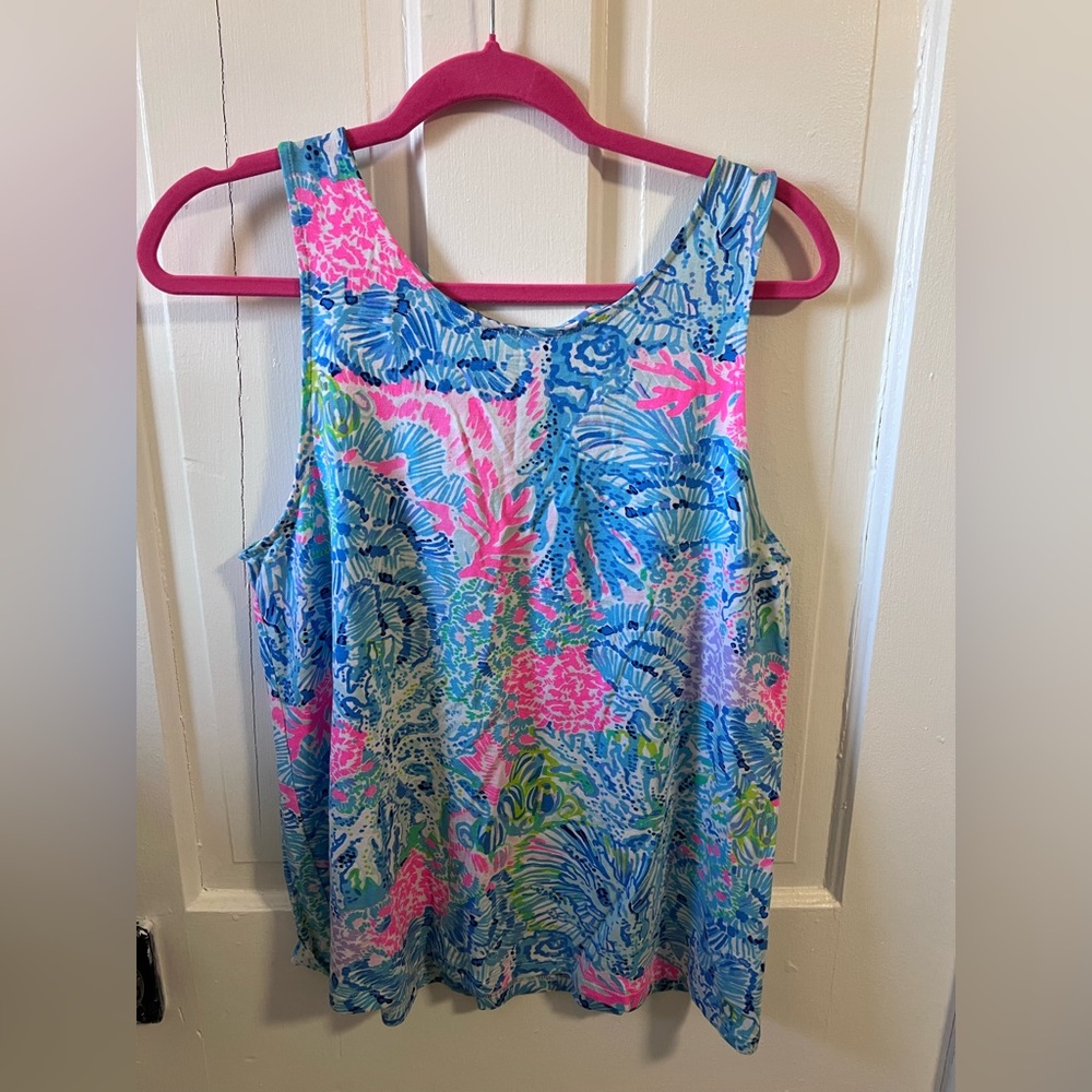 Lilly Pulitzer Kristin top in multi Sink or Swim size Large